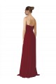 Strapless Long Soft Chiffon Burgundy Sleeveless Bridesmaid Dresses Victoria