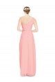 Sweetheart Long Soft Chiffon Salmon Sleeveless Bridal Party Dress Victoria