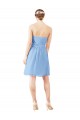 Strapless Knee Length Soft Chiffon Periwinkle Sleeveless Bridesmaid Dress Victoria