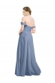 Sweetheart Long Soft Chiffon Dusty Blue Sleeveless Formal Dress / Bridesmaid Dress Victoria