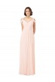 Sweetheart Long Chiffon Pink Sleeveless Bridesmaid Dress / Evening Dress Victoria