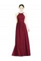 Halter Neck Long Chiffon Burgundy Sleeveless Formal Dress / Bridesmaid Dress Victoria