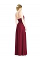 Halter Neck Long Chiffon Burgundy Sleeveless Formal Dress / Bridesmaid Dress Victoria