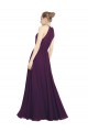 Halter Neck Long Chiffon Grape Sleeveless Bridesmaid Dress / Evening Dress Victoria