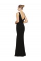 V-Neck Long Soft Chiffon Black Sleeveless Bridesmaid Gown Victoria