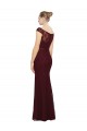 Bateau Neck Long Soft Chiffon Burgundy Gold Cap Sleeves Bridesmaid Dress Victoria