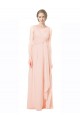 V-Neck Long Chiffon Sleeveless Wedding Party Dress Victoria
