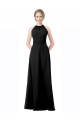 Sweetheart Long Chiffon Black Sleeveless Formal Dress / Bridesmaid Dress Victoria