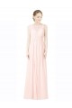 Jewel Long Soft Chiffon Sleeveless Bridesmaid Dress Victoria