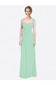 Sweetheart Long Soft Chiffon Mint Green Cap Sleeves Bridesmaid Dress Victoria