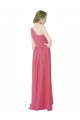 One Shoulder Long Soft Chiffon Mint Green Sleeveless Bridesmaid Dress Victoria