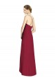 V-Neck Long Soft Chiffon Burgundy Sleeveless High Low Bridesmaid Dress Victoria