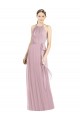 Halter Neck Long Soft Chiffon Primrose Sleeveless Bridesmaid Dress Victoria