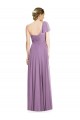 Sweetheart Long Soft Chiffon Dark Lavender Flutter Sleeves Formal Dress / Bridesmaid Dress Victoria