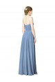 Strapless Long Chiffon Dusty Blue Sleeveless Wedding Party Dress Victoria