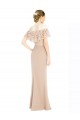 Off the Shoulder Long Soft Chiffon & Lace Champagne Sleeveless Prom Dress / Bridesmaid Dress Victoria