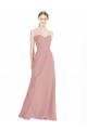 Sweetheart Long Soft Chiffon Dusty Pink Sleeveless Bridesmaid Dress / Formal Dress Victoria