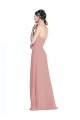 Sweetheart Long Soft Chiffon Dusty Pink Sleeveless Bridesmaid Dress / Formal Dress Victoria