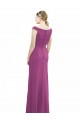 High Neck Long Soft Chiffon Wild Berry Sleeveless Bridesmaid Dress Victoria