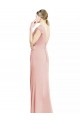 High Neck Long Soft Chiffon Bliss Pink Cap Sleeves Formal Dress / Bridesmaid Dress Victoria