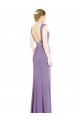 High Neck Long Soft Chiffon Dark Lavender Sleeveless Formal Dress / Bridesmaid Dress Victoria