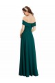Off the Shoulder Long Soft Chiffon Hunter Cap Sleeves Bridesmaid Dress Victoria