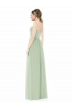 Strapless Long Soft Chiffon Sage Sleeveless Semi Formal Evening Dress / Bridesmaid Dress Victoria