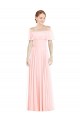 Square Neck Long Soft Chiffon Pink Sleeveless Formal Bridesmaid Dress Victoria