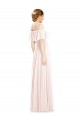Square Neck Long Soft Chiffon Pink Sleeveless Formal Bridesmaid Dress Victoria