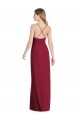 V-Neck Long Soft Chiffon Burgundy Sleeveless Semi Formal Evening Dress / Bridesmaid Dress Victoria