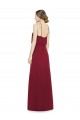 Halter Neck Long Soft Chiffon Burgundy A-Line Sleeveless Bridesmaid Dress Victoria