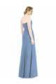 Strapless Long Soft Chiffon Dusty Blue Mermaid Sleeveless Bridesmaid Dress Victoria