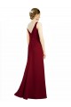 V-Neck Long Chiffon Burgundy Sleeveless Bridesmaid Dress / Evening Dress Victoria