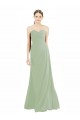 Sweetheart Long Soft Chiffon Smoke Green Sleeveless Bridesmaid Dress Victoria