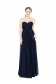Strapless Long Chiffon Dark Navy Sleeveless Bridesmaid Dress / Evening Dress Victoria
