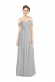 Sweetheart Long Lxue Chiffon Silver Sleeveless Bridesmaid Dress Victoria