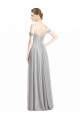 Sweetheart Long Lxue Chiffon Silver Sleeveless Bridesmaid Dress Victoria