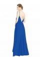 V-Neck Long Luxe Chiffon Royal Blue Sleeveless Bridesmaid Dress Victoria