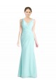V-Neck Long Soft Chiffon & Lace Waterfall Sleeveless Bridesmaid Dress Victoria