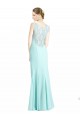 V-Neck Long Soft Chiffon & Lace Waterfall Sleeveless Bridesmaid Dress Victoria