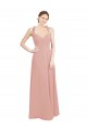 Sweetheart Long Chiffon Bliss Pink Sleeveless Bridesmaid Dress / Evening Dress Victoria