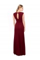 High Neck Long Soft Chiffon Burgundy Mermaid Sleeveless Prom Dress / Bridesmaid Dress Victoria