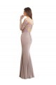 High Neck Long Soft Chiffon & Lace Half Sleeves Bridesmaid Dress Victoria