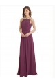 High Neck Long Chiffon Sleeveless Bridesmaid Dress / Evening Gowns Victoria