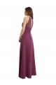 High Neck Long Chiffon Sleeveless Bridesmaid Dress / Evening Gowns Victoria