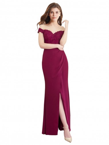 High Neck Long Soft Chiffon & Lace Sleeveless Bridesmaid Dress / Formal Dress Victoria