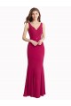 High Neck Long Soft Chiffon Red Sleeveless Prom Dress / Bridesmaid Dress Victoria