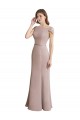 High Neck Long Soft Chiffon & Lace Cap Sleeves Formal Dress / Bridesmaid Dress Victoria