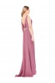 High Neck Long Soft Chiffon Sleeveless Prom Dress / Bridesmaid Dress Victoria