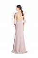High Neck Long Soft Chiffon Sheath Sleeveless Bridesmaid Dress Victoria